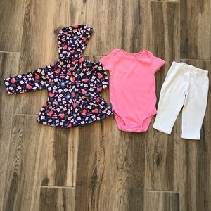 Carter’s 3 Piece Fleece Jacket Set Size 9M